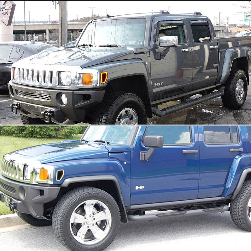 Amber LED Front Side Marker & Turn Signal Lights with White DRL – Fits 2005-2010 Hummer H3, 2009-2010 H3T - Making Camp - Outdoor Equipment