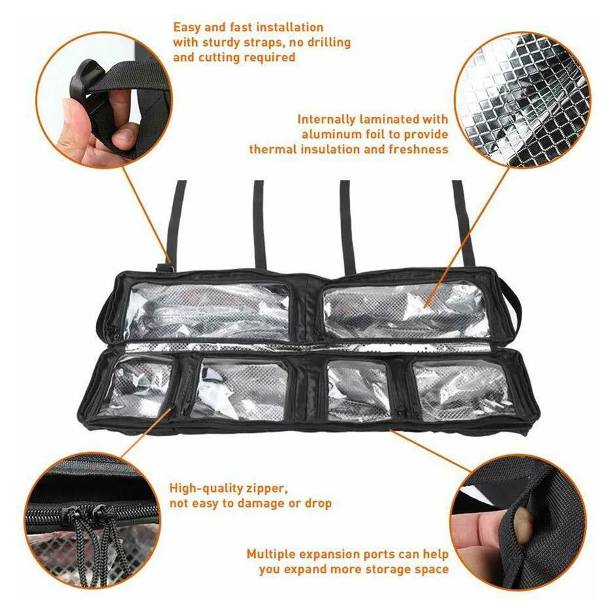 Roll Bar Storage Bag Organizer – Multi-Pocket Tool Holder for Jeep Wrangler LJ, TJ, JK, JL & Gladiator JT - Making Camp - Outdoor Equipment