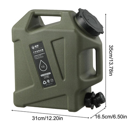12L (3.17 Gallon) Portable Water Container with Faucet - Making Camp - Outdoor Equipment
