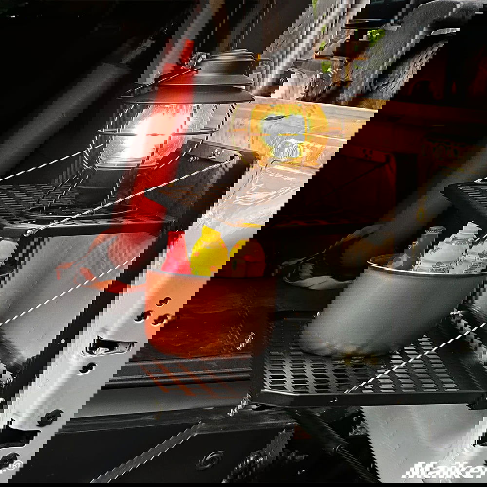 Aluminum Foldable Tailgate Table – Double Rear Door Cargo Shelf for JK/JL - Making Camp - Outdoor Equipment