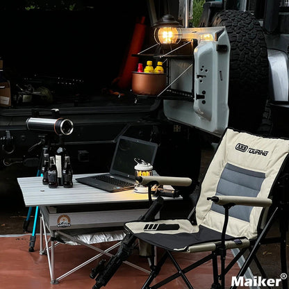 Aluminum Foldable Tailgate Table – Double Rear Door Cargo Shelf for JK/JL - Making Camp - Outdoor Equipment