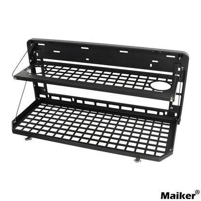 Aluminum Foldable Tailgate Table – Double Rear Door Cargo Shelf for JK/JL - Making Camp - Outdoor Equipment