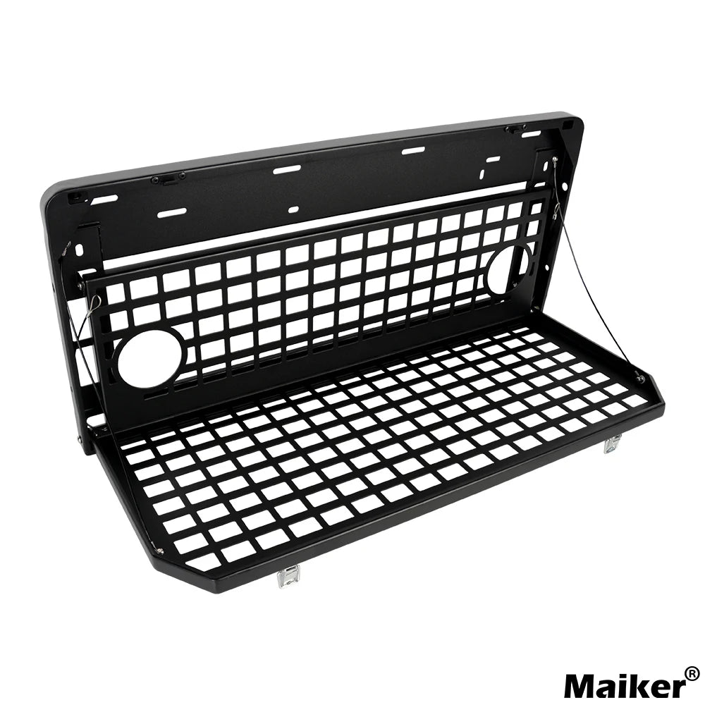 Aluminum Foldable Tailgate Table – Double Rear Door Cargo Shelf for JK/JL - Making Camp - Outdoor Equipment