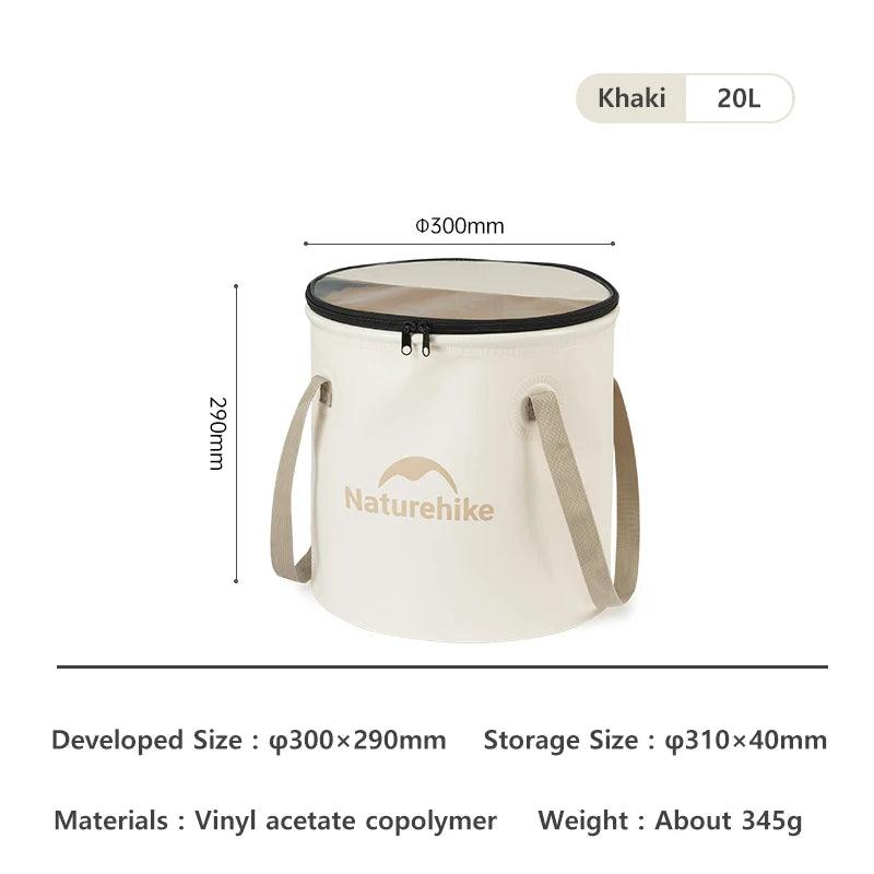 Collapsible Bucket (10L/20L) – Multi-Functional Folding Water Storage Bag for Camping, Fishing, and Travel - Making Camp - Outdoor Equipment