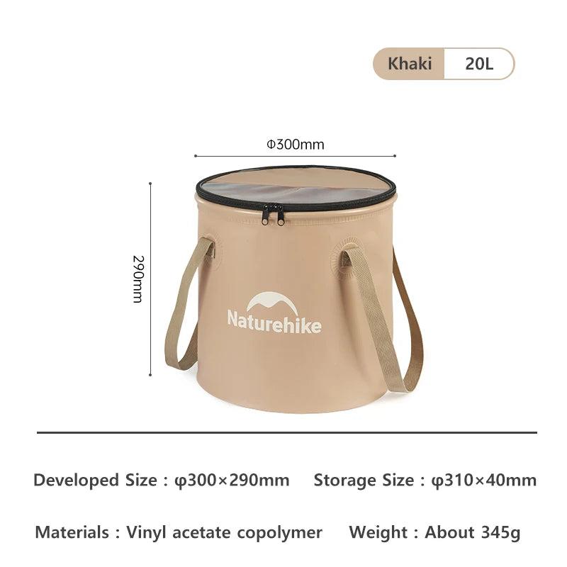 Collapsible Bucket (10L/20L) – Multi-Functional Folding Water Storage Bag for Camping, Fishing, and Travel - Making Camp - Outdoor Equipment