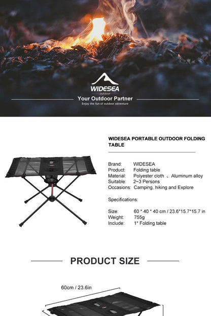 Folding Camping Table – Portable and Compact for Picnics, Travel, Fishing, and Outdoor Adventures - Making Camp - Outdoor Equipment