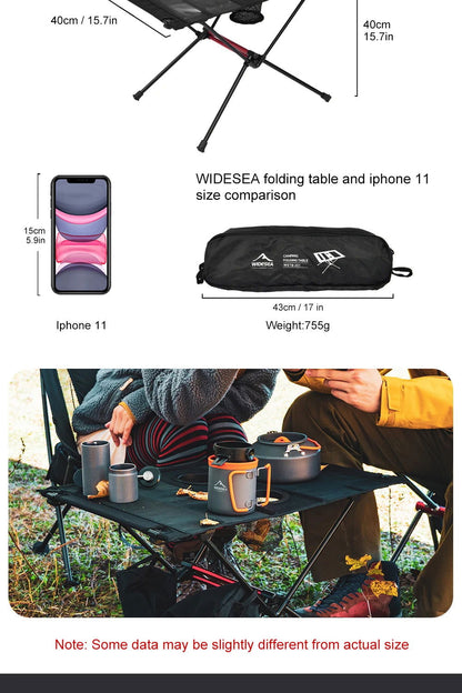 Folding Camping Table – Portable and Compact for Picnics, Travel, Fishing, and Outdoor Adventures - Making Camp - Outdoor Equipment