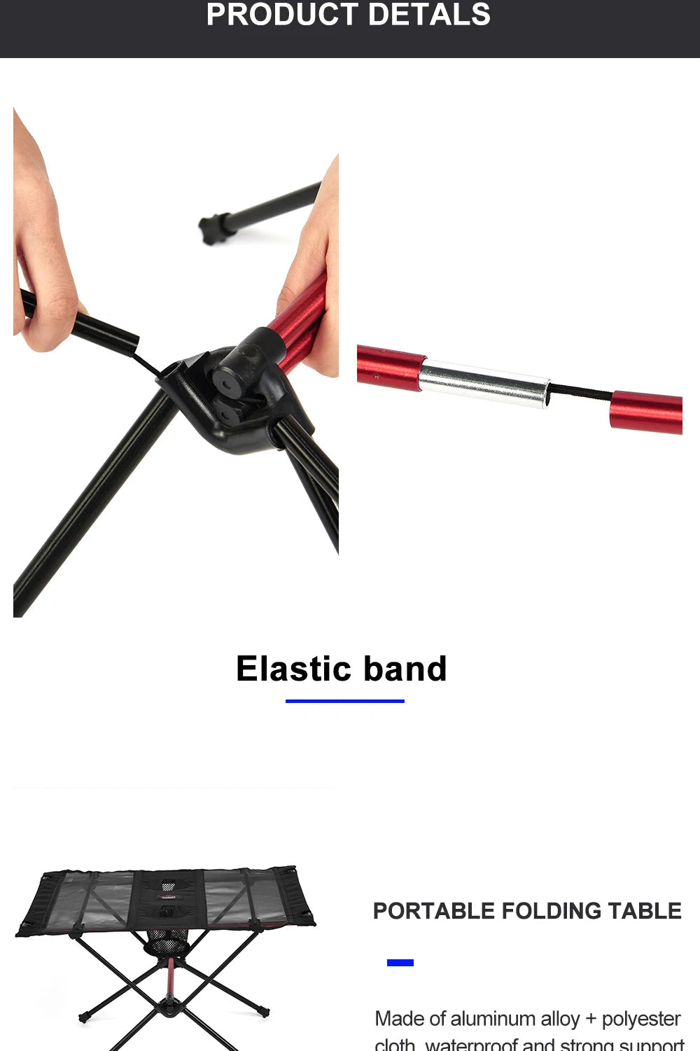 Folding Camping Table – Portable and Compact for Picnics, Travel, Fishing, and Outdoor Adventures - Making Camp - Outdoor Equipment