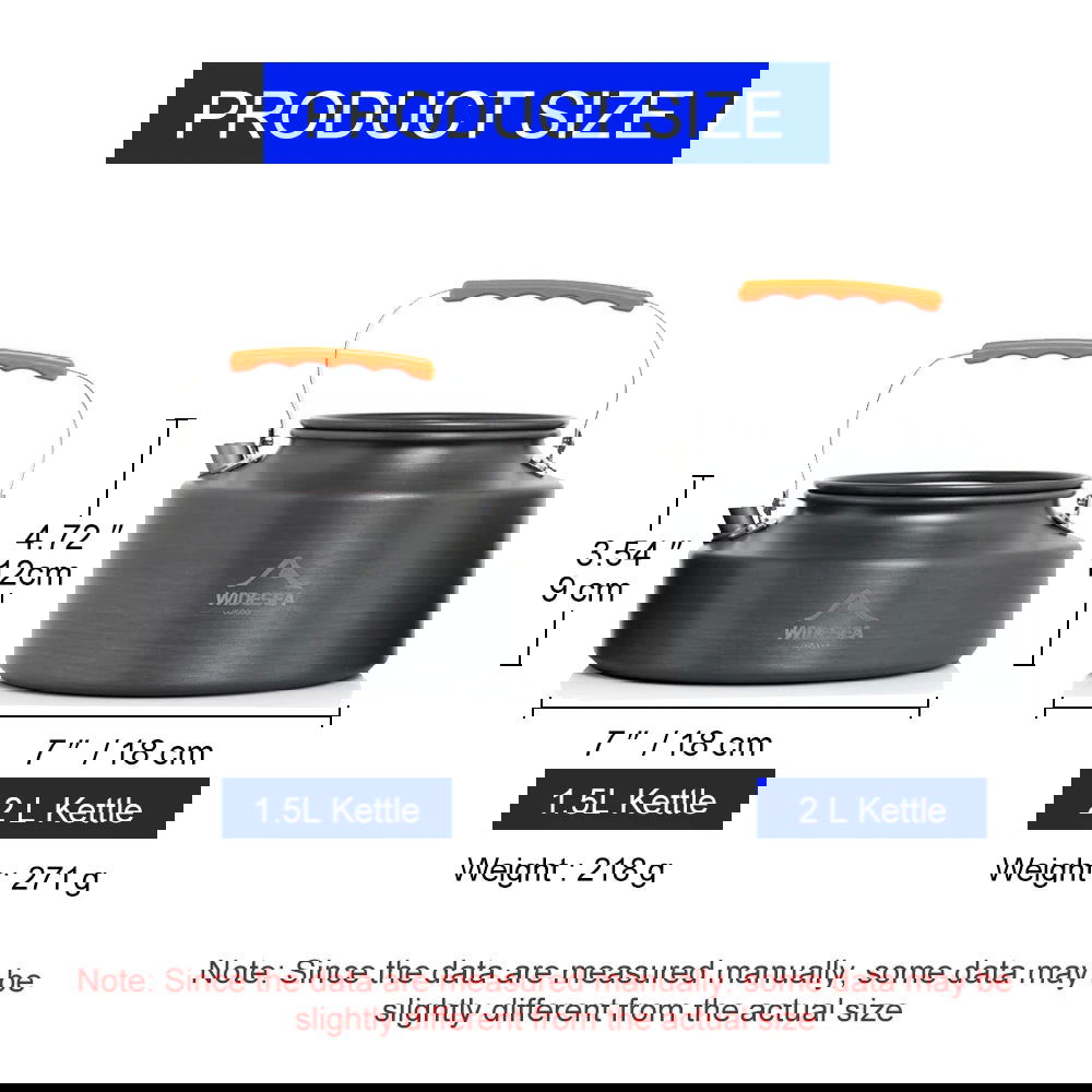 Portable Camping Cookware Set – Nonstick Kettle, Frying Pan, and Bowl for Outdoor Cooking, Hiking, and Picnics - Making Camp - Outdoor Equipment