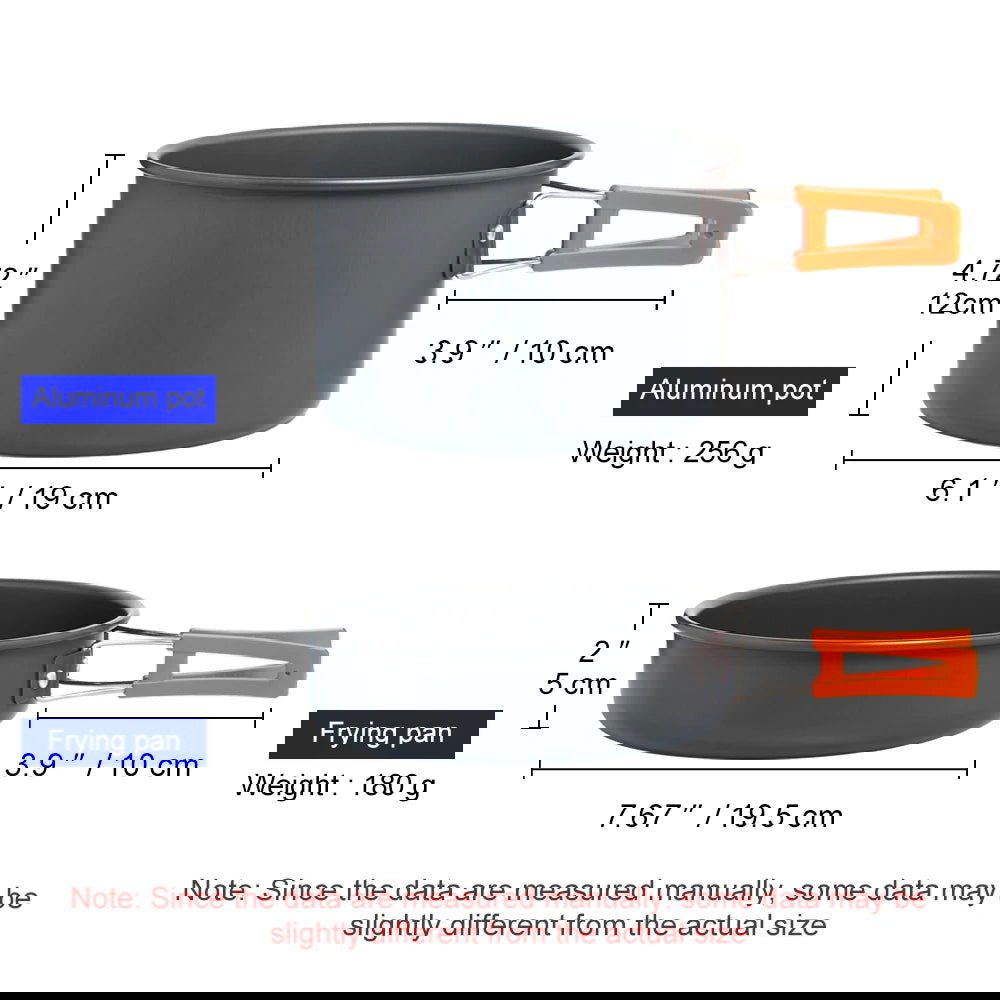 Portable Camping Cookware Set – Nonstick Kettle, Frying Pan, and Bowl for Outdoor Cooking, Hiking, and Picnics - Making Camp - Outdoor Equipment