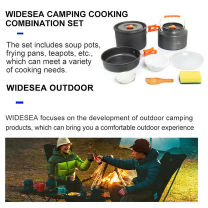 Portable Camping Cookware Set – Nonstick Kettle, Frying Pan, and Bowl for Outdoor Cooking, Hiking, and Picnics - Making Camp - Outdoor Equipment