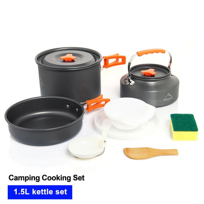 Portable Camping Cookware Set – Nonstick Kettle, Frying Pan, and Bowl for Outdoor Cooking, Hiking, and Picnics - Making Camp - Outdoor Equipment