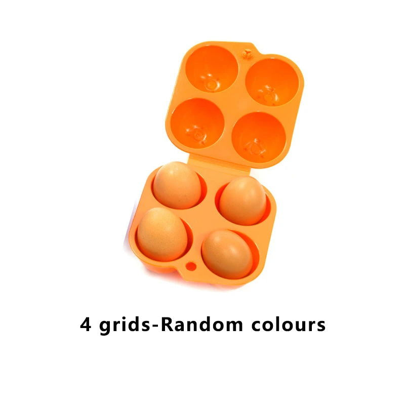 Portable Egg Storage Box – 2/4/6/12 Grid Egg Holder for Camping - Making Camp - Outdoor Equipment