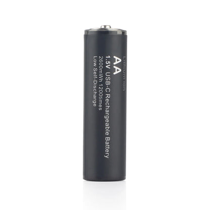 AA Rechargeable Lithium Batteries – 1200 Cycles, Type-C with USB Cable