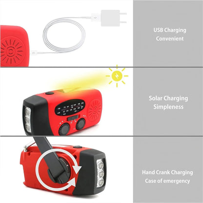 Solar Hand-Crank Emergency Weather Radio
