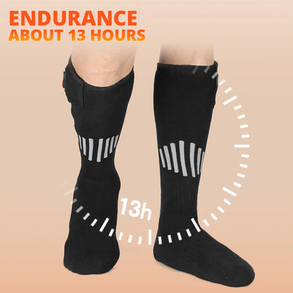 Rechargeable Heated Socks – Winter Thermal Foot Warmers for Skiing & Outdoor Sports