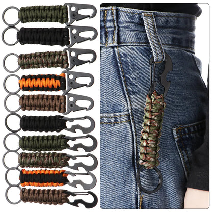 Paracord Keychain with Carabiner & Bottle Opener