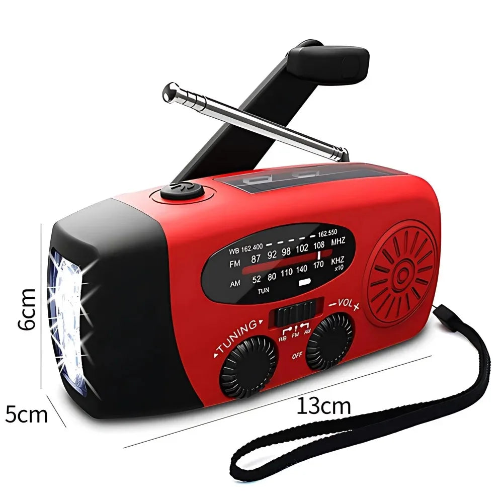 Solar Hand-Crank Emergency Weather Radio