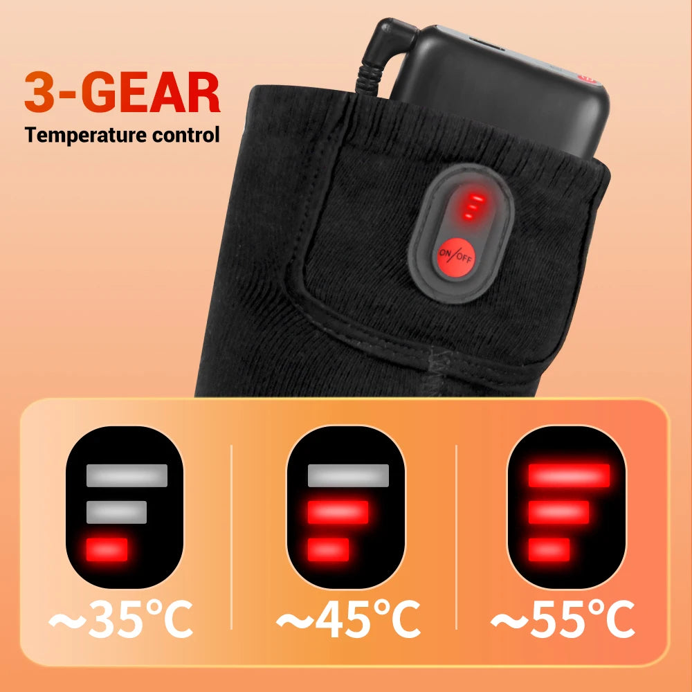 Rechargeable Heated Socks – Winter Thermal Foot Warmers for Skiing & Outdoor Sports