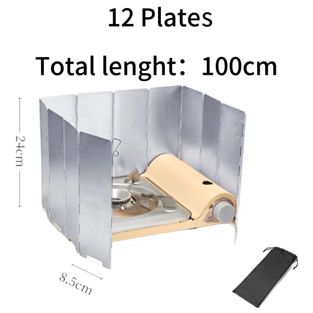 Folding Aluminum Camp Stove Windscreen