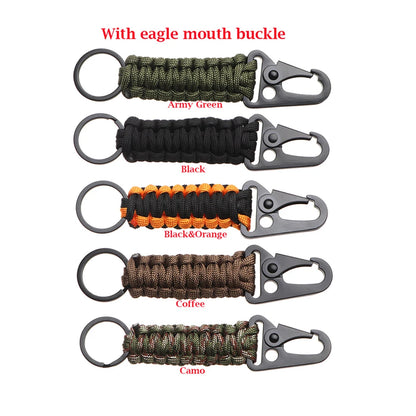 Paracord Keychain with Carabiner & Bottle Opener