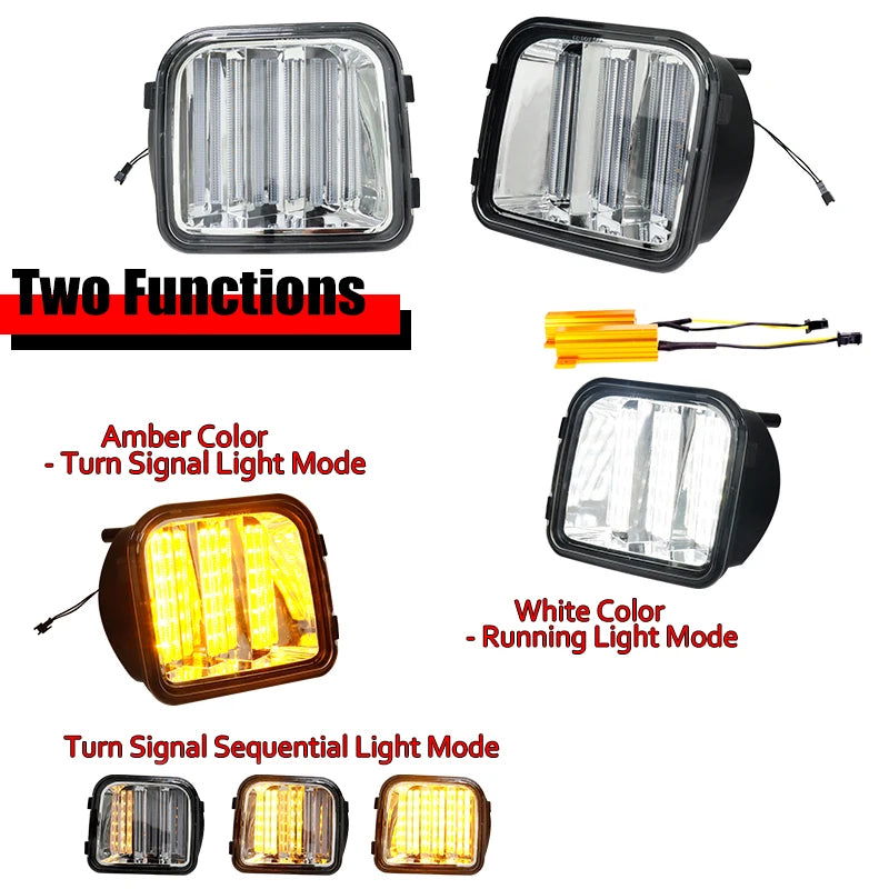 Sequential LED Turn Signal & DRL Lights – Amber/White for 2006-2010 Hummer H3/H3T - Making Camp - Outdoor Equipment