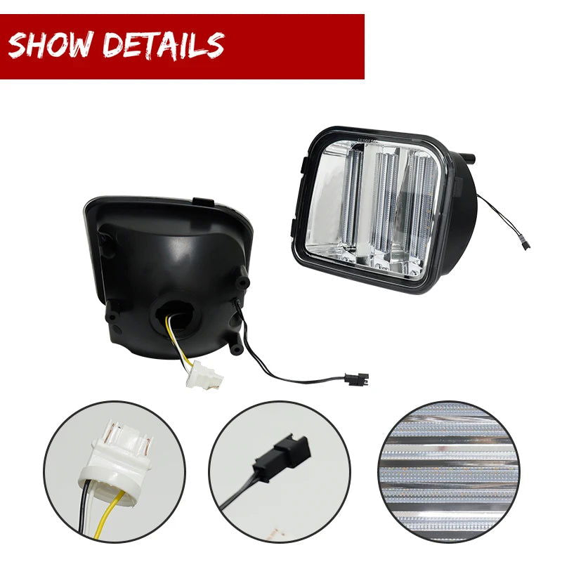 Sequential LED Turn Signal & DRL Lights – Amber/White for 2006-2010 Hummer H3/H3T - Making Camp - Outdoor Equipment