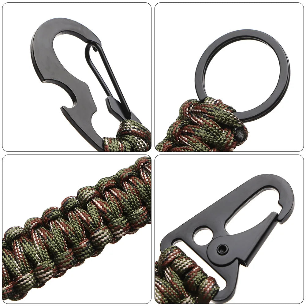 Paracord Keychain with Carabiner & Bottle Opener