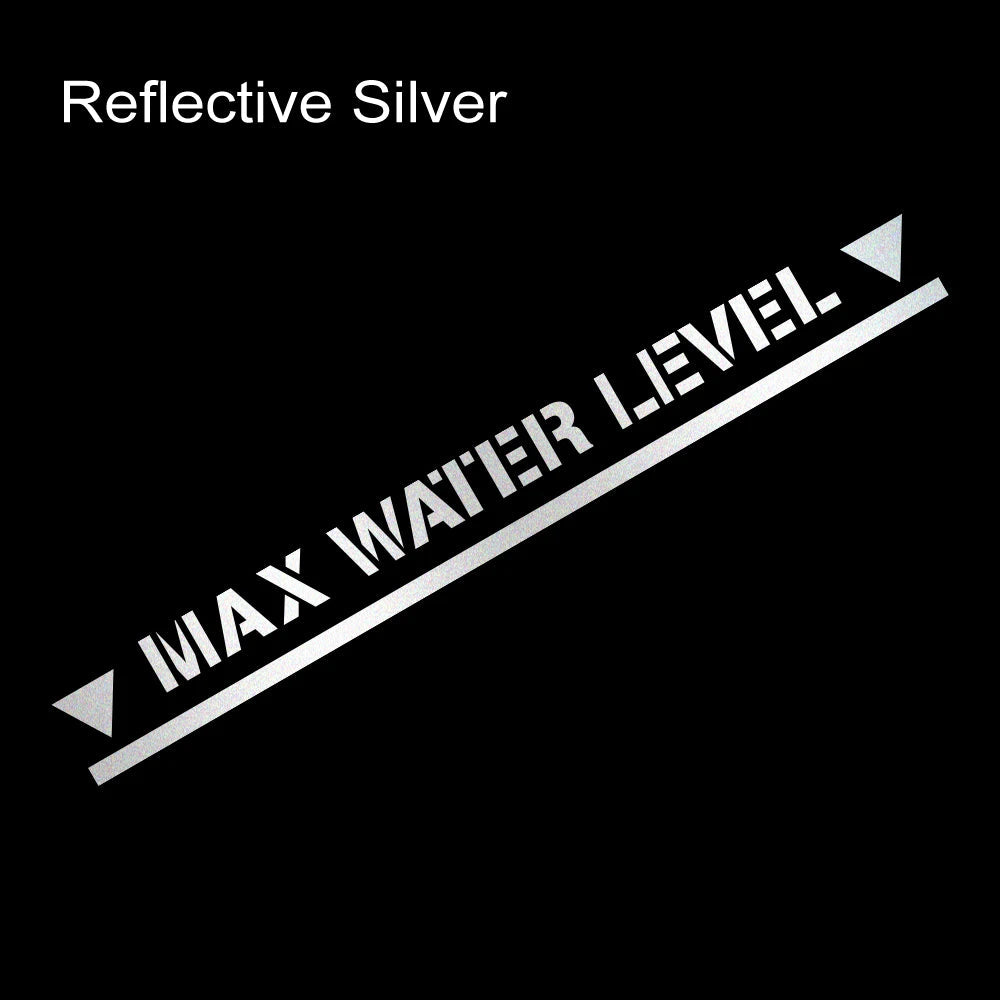 Waterproof Max Water Level Vinyl Sticker – Offroad 4x4 Car Accessory - Making Camp - Outdoor Equipment